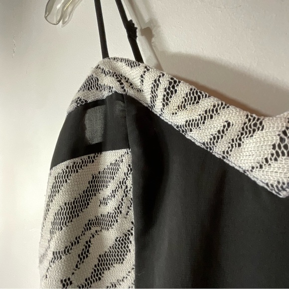 Mimi Chica Dress High Low Black White Zebra‎ Lace Midi Western Size S - Picture 5 of 10